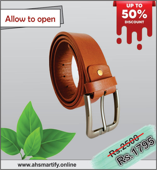 AH-002. Stylish Hand Made Premium Leather Belt.