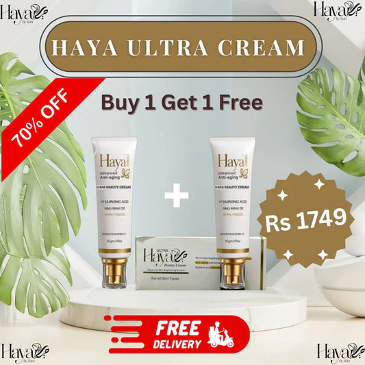 Haya Beauty Cream (Ultra) Buy 1 Get 1 Free in just Rs 1749